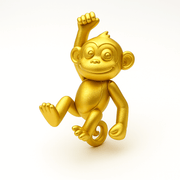 Limited Edition Gold Monkey Figurine 🐒✨ 3D printed animal, part of the exclusive 1 in 250 collection.